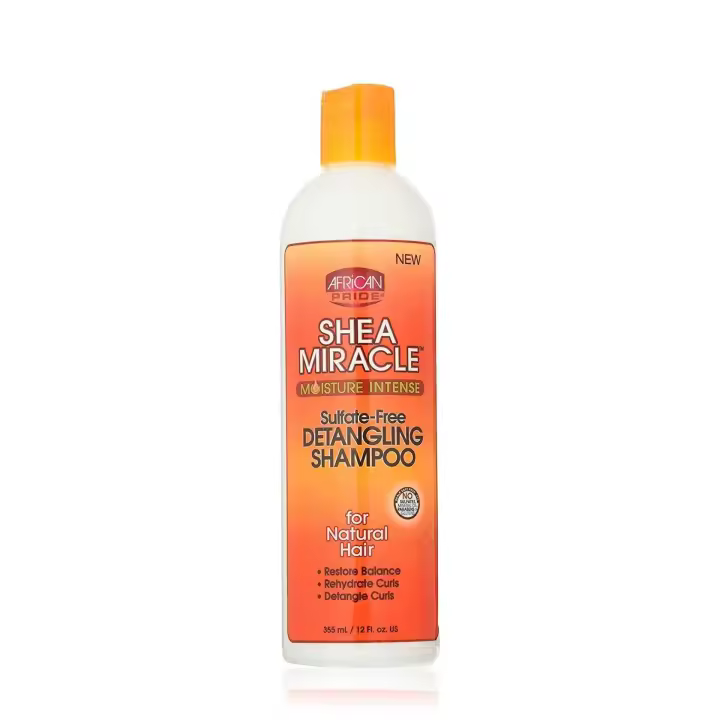African Pride Shea Miracle Detangling Shampoo 355ml champú clarificante African Pride   champú para el cabello rizado - 1