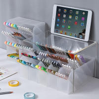 Estuche De Maquillaje Y Labial Transparente Y Mate Organizador Multifuncional De Estación Para Bricos Y Desechos En La Oficina Y El Hogar - details 2