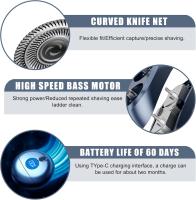 Mini feitadora Eléctrica, portátis para hombre, feitadora Eléctrica por USB, feitadora de Bolsillo with Indicador de Potencia - details 4