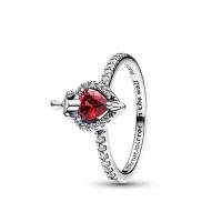 Anillo de moda de Mujer, Anillo Reina de Plata esterlina s925, ajustado para Joyas de Zirconia Roja - details 0