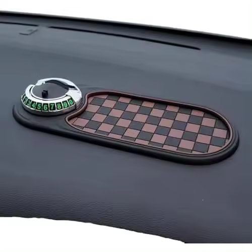 Alfombrilla antideslizante multifunción para coche, soporte universal para teléfono, almohadilla giratoria antideslizante para salpicadero con número de estacionamiento temporal y almohadilla grande para teléfono, gafas de sol, llaves y otros dispositivo - 1