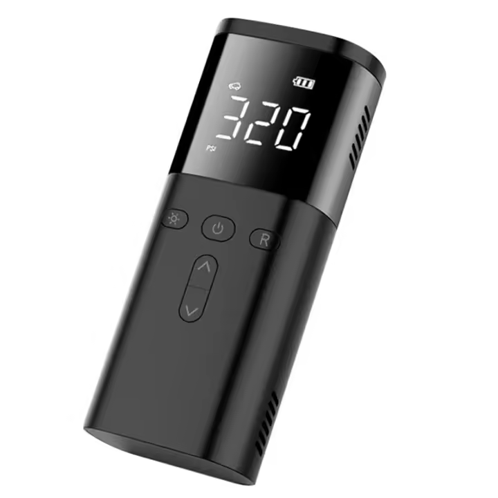 Inflador de neumáticos de coche inalámbrico, minicompresor de aire eléctrico recargable, bomba de aire inflable con lámpara LED, función tipo C - 1