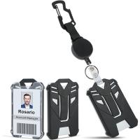Portaidentificación Retráctil Con Llavero Y Clip Para Cinturón De Alta Resistencia Para Tarjeta De Identificación - details 0