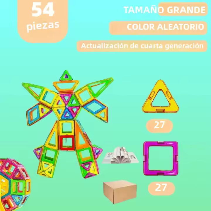 Bloques De Construcción Magnéticos Grandes DIY Juguete De Diseñador Regalos Para Navidad/Halloween/Thanksgiving Edad Recomendada 3-6Años - 1