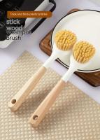 Cepillo De Limpieza De Cocina Multifuncional Con Mango Largo Y No Grasoso Para Ollas Tazas Y Platos Material De Madera - details 0
