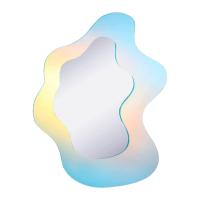 Espejo De Acrílico Ondulado Arco Iris Colorido Retro Para Maquillaje Decoración Moderna Espejo Aestético Para Decoración De Pared Prop De Fotografía - details 4