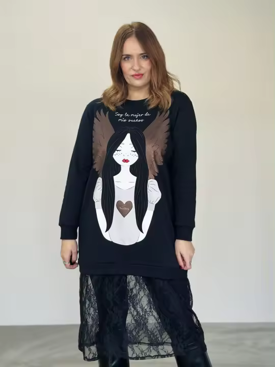 Keep&Trendy Marcas Mujer Ropa Vestidos y monos OUTLET OUTLET MUJER OUTLET Vestidos  Vestido con encaje -Keep and Trendy- Sueños - 1