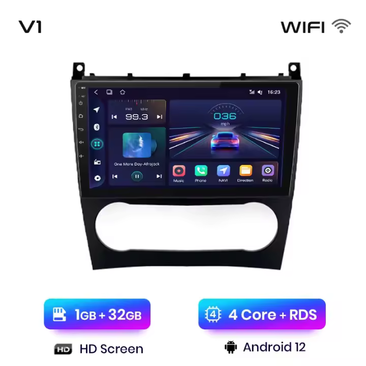 Junsun Android 13 Radio Para Benz C Class W203 2005 2006 2007 2008 2009 DSP Navegación GPS Reproductor Multimedia 2 DIN Inalámbrico CarPlay Android Auto Radio - 1
