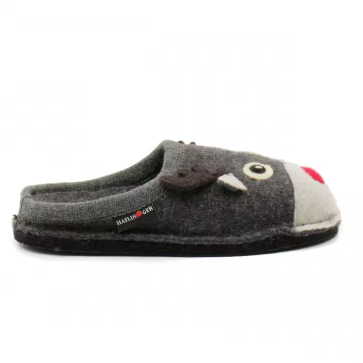 Zapatilla de RINOS de Lana hervida gris Haglinger 31308904 - 1