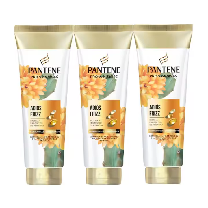 Pantene | Pro-V Miracles Acondicionador Frizz Control con Biotina y Complejo de Keratina Para el Pelo Seco y Dañado. Nutrición Profunda que Protege el Pelo contra la Humedad. Deja un Pelo Suave 3x325ML - 1