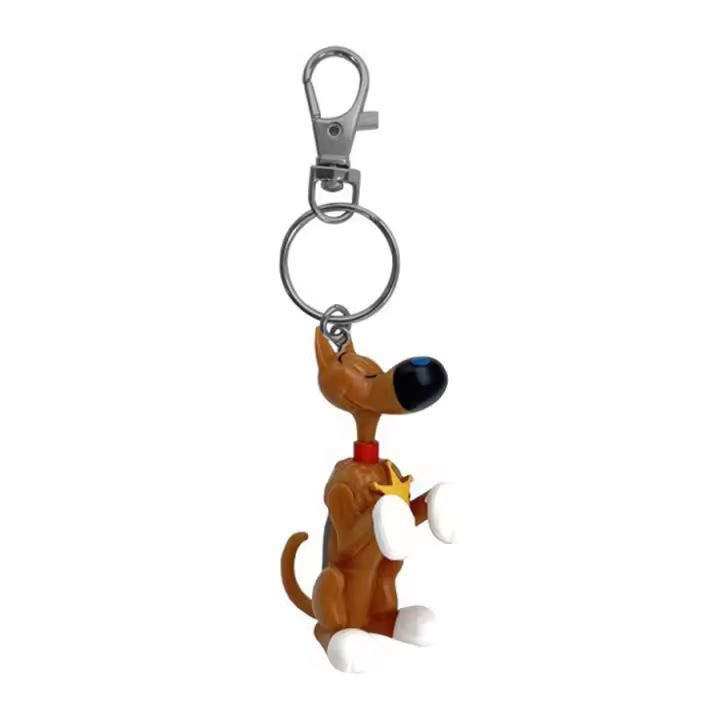 Figura Llavero Lucky Luke Rantanplan Sentado Plastoy - 1