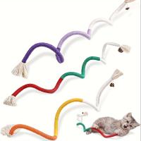 Juguete De Masticar Para Gatos De Algodón Con Hierba Catnip Para Limpieza De Dientes Y Ejercicio Interactivo Para Gatos Internos - details 1
