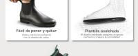 Botas de Agua Hombre Chelsea Zapatos de Lluvia Impermeable Wellington Botines de Goma de Moda Flexible y Antideslizante - details 2