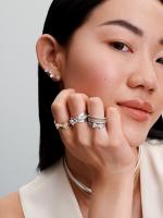 Pandora - Anillo de Doble hilera con lazo brillante-Plata de ley - details 3