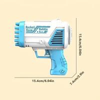 Pistola De Burbujas Eléctrica Portátil Para Bodas Y Fiestas Al Aire Libre Sin Batería Ni Agua De Burbujas 32 Agujeros Para Niños Entre 3 Y 6 Años - details 5