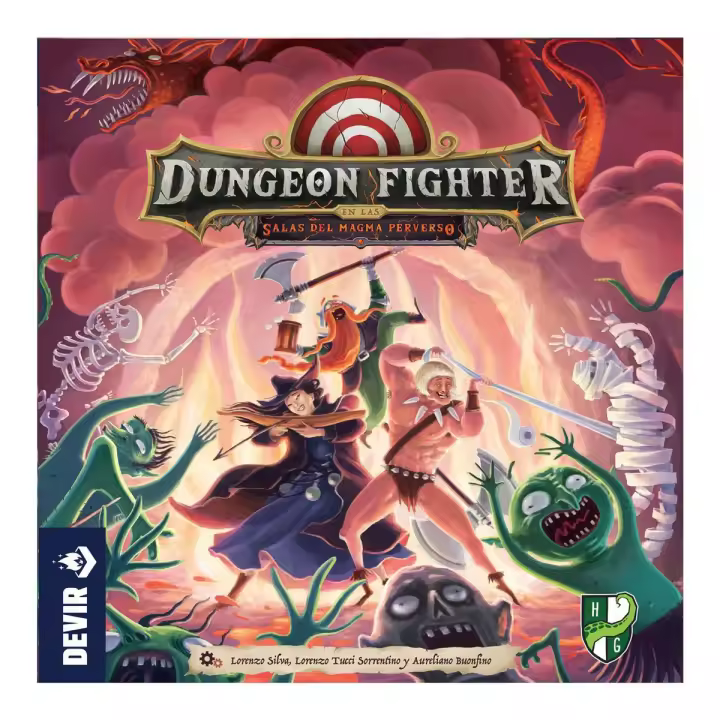 Dungeon Fighter. Salas del Magma Perverso juego de mesa de mazmorras y destreza con los dados. DEVIR - 1