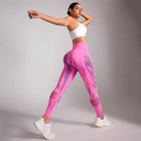 Tie-Dye Pantalones De Yoga Para Mujer Leggings De Gimnasio Cintura Alta Sin Costuras Ajustados Leggings De Entrenamiento - details 2