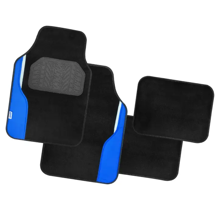 ENERFERO-Juego de 4 Alfombras Para Coche, Alfombrillas Universales para Coche,Antideslizantes y Resistentes - 1