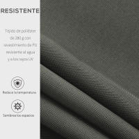 Outsunny Toldo Manual Retráctil 350x250 cm Toldo para Balcón con Manivela de Metal Impermeable y Anti-UV Toldo Enrollable de Exterior para Jardín Terraza Ventanas - details 3