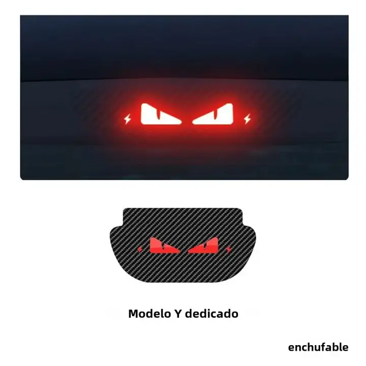 Emblema De Luz Trasera Para Coche Adhesivo Para Tesla Y Auto Montado Proyección Placa De Decalcomanía Para Tesla Modelo 3 - 1