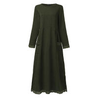 Vestido De Crochet De Encaje Otoño ZANZEA Invierno Para Mujer Sudadera Con Capucha Manga Larga Suéter Pullover De Fleece Sundress De Cuello Redondo Longitud Hombros - details 11