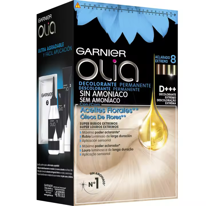 Garnier Olia decolorante permanente sin amoniaco con aceites florales naturales - Decolorante Extremo D+++ - 1