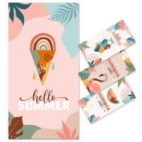 Toalla de playa de terciopelo de doble cara de 80 x 160 cm con diseño de helado, de secado rápido, con estampado de microfibra. - details 5