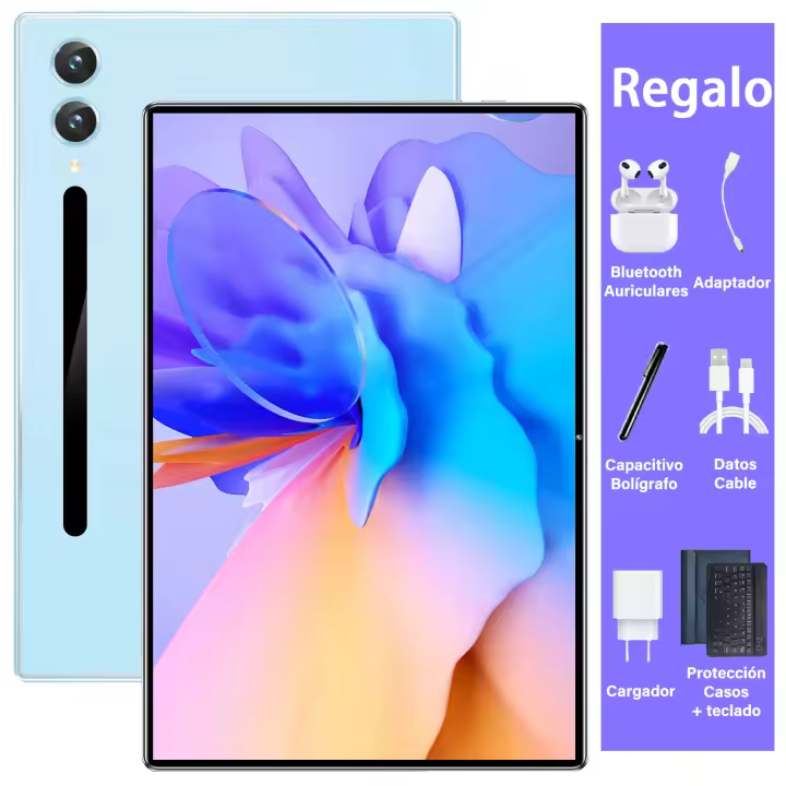 Nueva tableta S10 pro 5G Android 13.0 nueva tableta de 10,1 pulgadas 16GB Ram 1tb ROM tableta píxeles 5MP 13mp 14 Batería nuclear 20000 ma WiFi Bluetooth Network tableta de doble tarjeta - 1