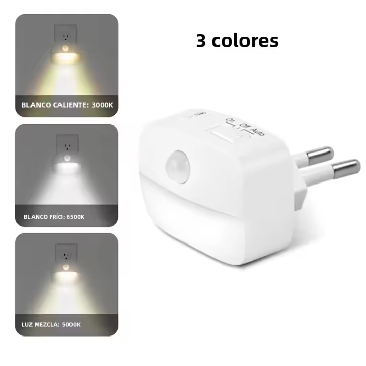 Lámpara Nocturna LED Con Sensor De Movimiento Inteligente EU Plug 220V Para Sala De Estar WC Pasillo Escalera Cocina Dormitorio - 1