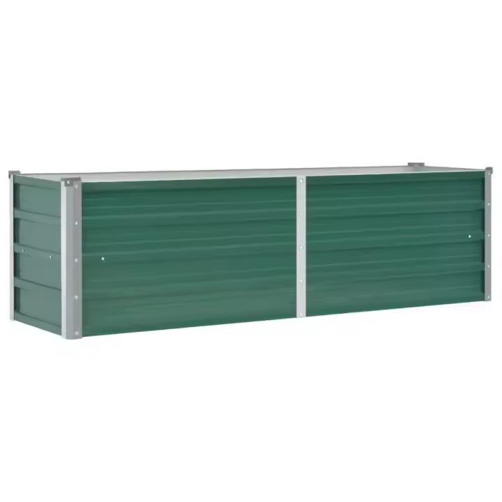 vidaXL Arriate de jardín de acero galvanizado verde dimensiones 320 x 80 x 77 cm,  320 x 80 x 45 cm,  160 x 40 x 77 cm y mas - 1