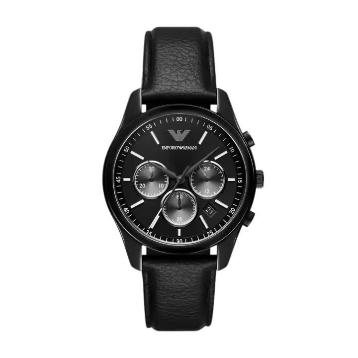 Emporio Armani Reloj LEATHER，BLACK，QUARTZ/CHRONO AR11583 - 1