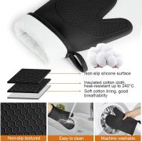 1 Par Gris Guantes para Horno, Silicona Resistente al Calor 446 °F Manoplas Horno Antideslizantes, Guantes Horno Cocina, Hornear Cocinar Barbacoa Microondas, 2 Manteles Aislados Oven Gloves - details 7