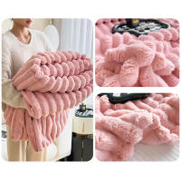 Manta De Peluche De Conejo Artificial Para Otoño Manta De Sofa Suave Y Cálida Manta Gruesa Para Cama Color Plush Tamaño Grande - details 4