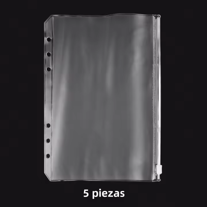 Bolsa De Almacenamiento Transparente A5 Con 6 Agujeros Para Organizar Rotuladores Y Materiales De Manualidades Estilo De Almacenamiento En Rollos Y Bolsas - 1