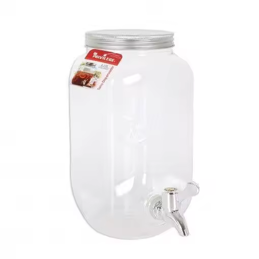 Maxia Market - Tarro dispensador plástico con grifo 3 L y 8 L garrafa - 1
