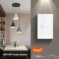 Interruptor De Pared Inteligente WiFi Tuya App 1/2/3 Ganas Sin Cable Neutro Luces LED Controladas Por Alexa Y Google Home - details 0