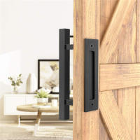 Manija De Puerta Sliding Barn KAK De 12 Pulgadas Para Armario Interior Hebilla De Madera Acero Inoxidable Electroplazcado - details 9