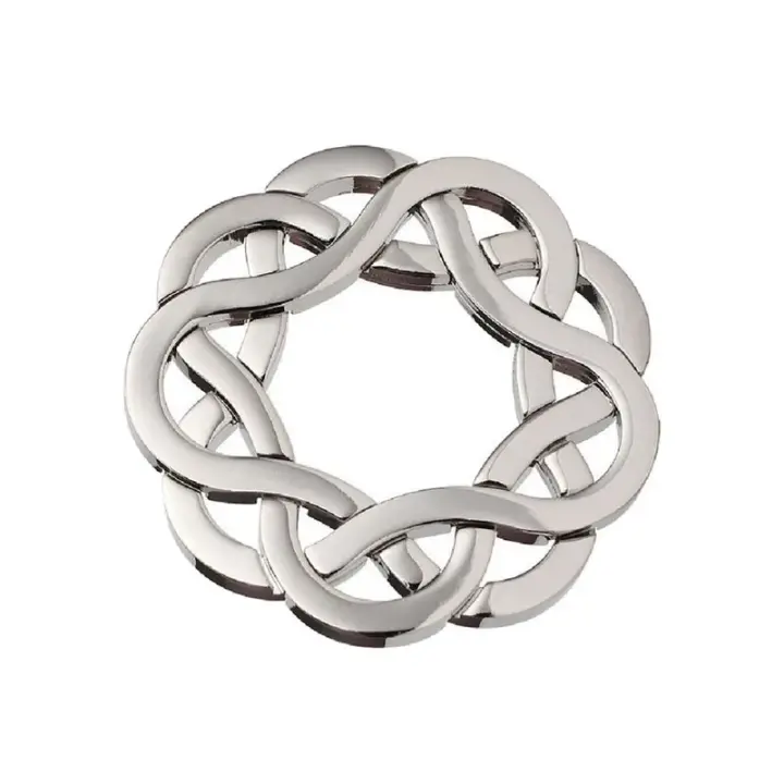 Juguete De Desafío Mental Interlocking De Metal Clásico Nudo Chino Con Cerradura De Plata Juego De Fidget Para Niños IQ Test 3D - 1