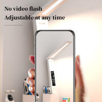 Lámpara De Escritorio Plegable Con Luz De Lectura Y Reloj LED Táctil USB Recargable Para Dormitorios Luz Dimmable Y Conector De Carga - details 3