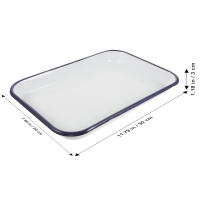 Placa De Hornear Para Pizza Resistente Al Calor No Adherente Blanca Para Cocina Restaurante Pastelera Aluminio Enamelado - details 2