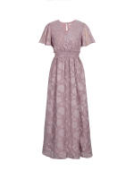 Vestido Maxi Casual Verano V Cuello Manga Batulada Cintura Alta Lace up Elegante Vestido Fluido Sin Mangas Para Mujer Abertura En Pierna Crosso - details 17