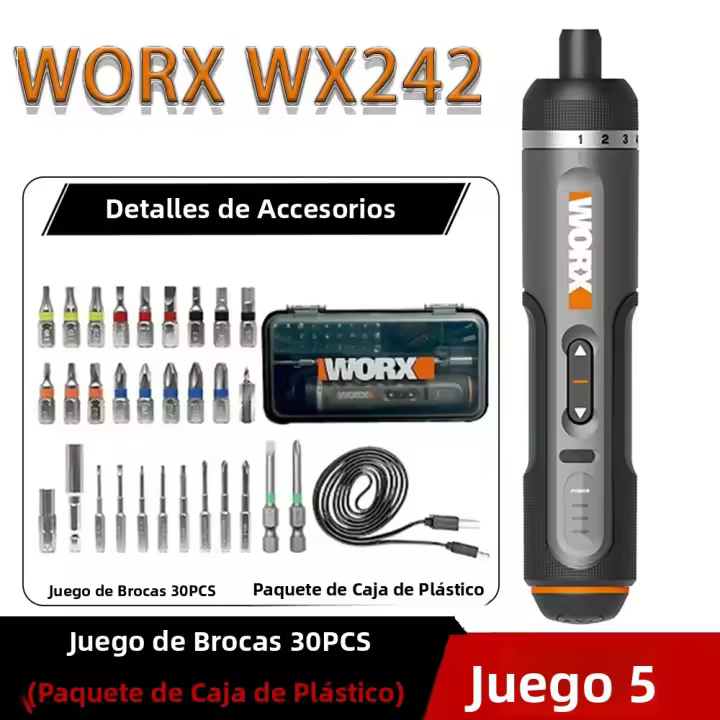 Worx WX242 4V Set De Destornilladores Eléctricos Automáticos Recargables Herramientas Eléctricas De Precisión Para El Hogar Sin Cable - 1