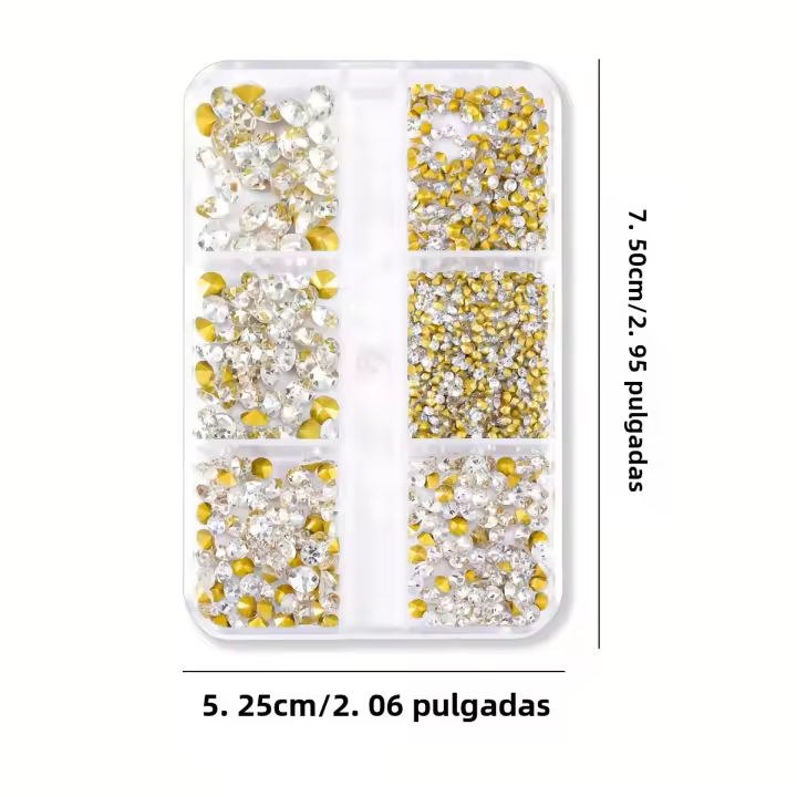Juego De Uñas Con Decoración Japonesa Transparente Accesorios Para Uñas DIY Mixed Size Bottom Drill Para Decoración De Uñas - 1