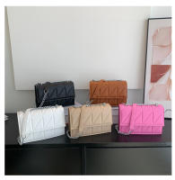 Bolso De Hombro Para Mujer Con Cadena Y Parche Bordado Bolso Bandolera Diario Sólido Color PU Cuero Sintético Cuadrado - details 0
