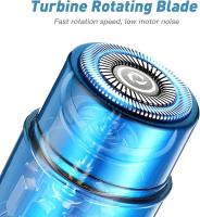 Afeitadora eléctrica, afeitadora rotativa recargable, afeitadora facial portátil, minimáquina de afeitar para Barba - details 3