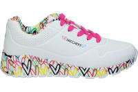 SKECHERS | Deportivas Skechers Uno Lite Lovely Luv para Mujer – Zapatillas Blancas con Estampado de Corazones – Sneakers con Cordones – Air Cooled Memory Foam – Cómodas y Versátiles – Modelo 314976L-WMLT - details 0