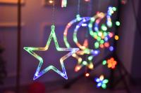 Decoración De Navidad Y Ramadán 2025 Luces De Cortina Guirnalda Estrella Luna Aid EID Mubarak 2024 Para Hogar Eventos Musulmanes Fiesta - details 24