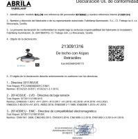 FABRILAMP Ventilador Dc Nalon 72w Negro/oro 3aspas 109d 7200l 6vel 3000k,4500k,6000k Remoto+memoria+temporizador Incluye mando a distancia y dos tijas de 10 y 25 centímetro Productos originales calidad de confianza - details 4