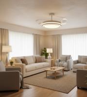BEL AIR HOME - Ventilador NIKOS - DC blanco, 4 aspas retráctiles, 72W LED 3000|4000|6000K. Para habitaciones y salones. - details 4