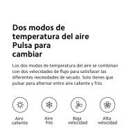 Xiaomi Compact Hair Dryer H101 | 15 m/s* flujo de aire elevado | 50 millones* de iones negativos | Varios modos de flujo de aire - details 5